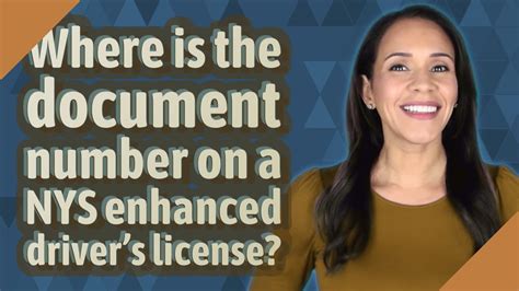 document number on enhanced license ny